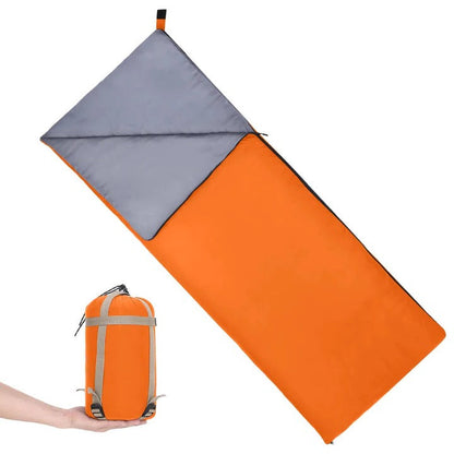 Convertible Sleeping Bag with Two Way Zipper and Water Resistant Nylon, Compression Storage