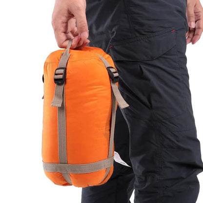 Convertible Sleeping Bag with Two Way Zipper and Water Resistant Nylon, Compression Storage