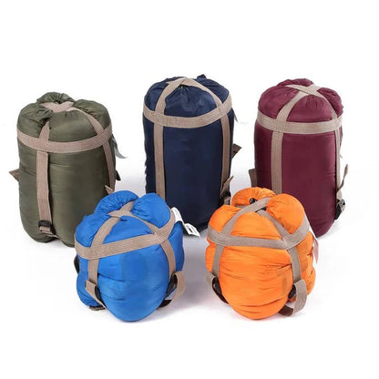 Convertible Sleeping Bag with Two Way Zipper and Water Resistant Nylon, Compression Storage