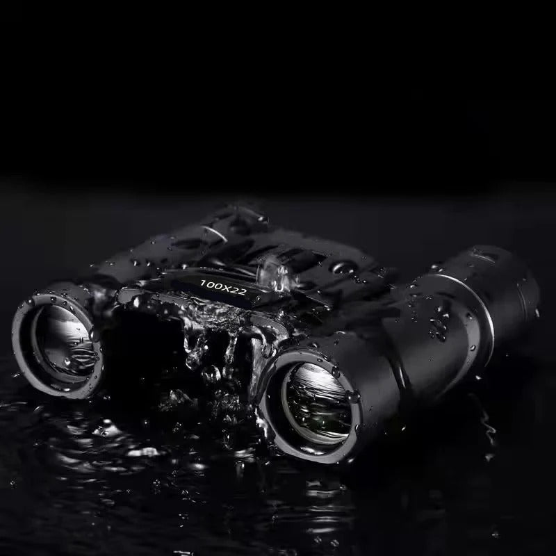 Foldable Binoculars 100x22 with BAK4 Prism System and Fully Coated Lenses