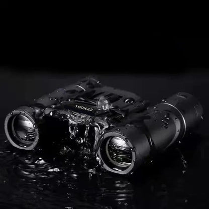 Foldable Binoculars 100x22 with BAK4 Prism System and Fully Coated Lenses
