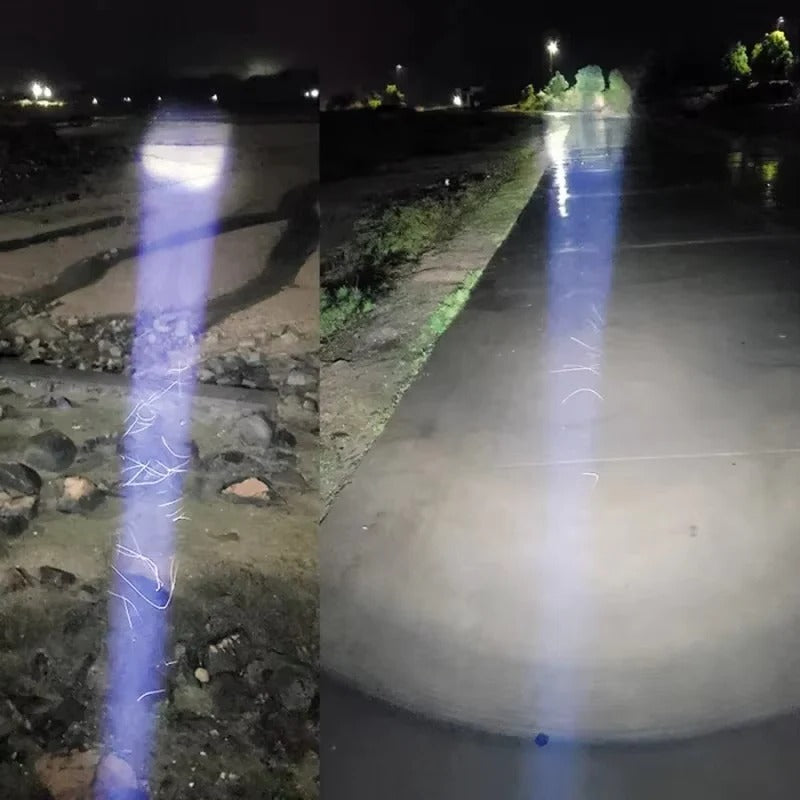 Rechargeable LED Flashlight with Zoomable Beam and Five Brightness Settings