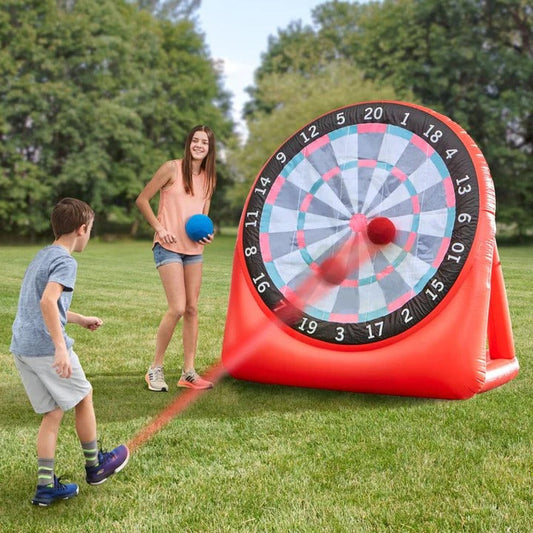 Inflatable Soccer Target Game with Hook and Loop Balls and Electric Pump