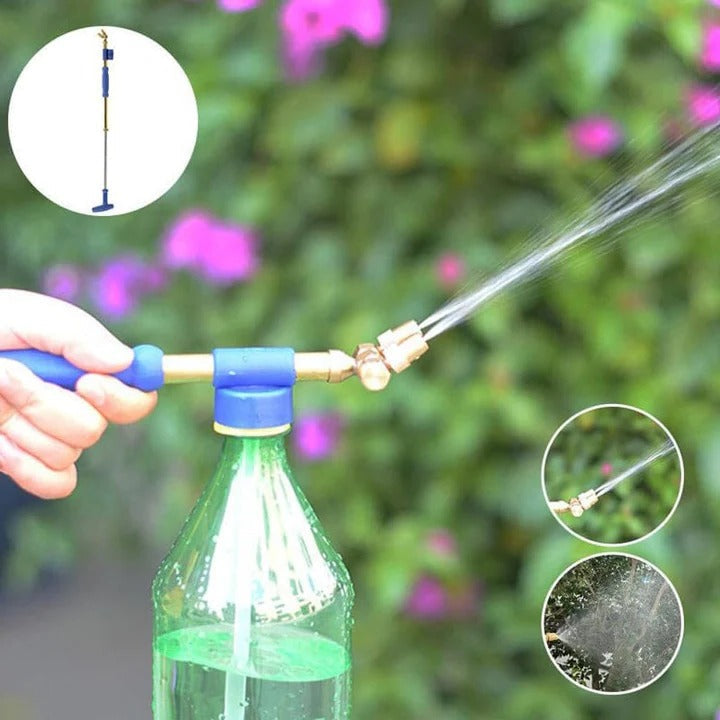 Hand Pump Bottle Sprayer with Dual Nozzles and 360 Degree Rotation, 16ft Reach