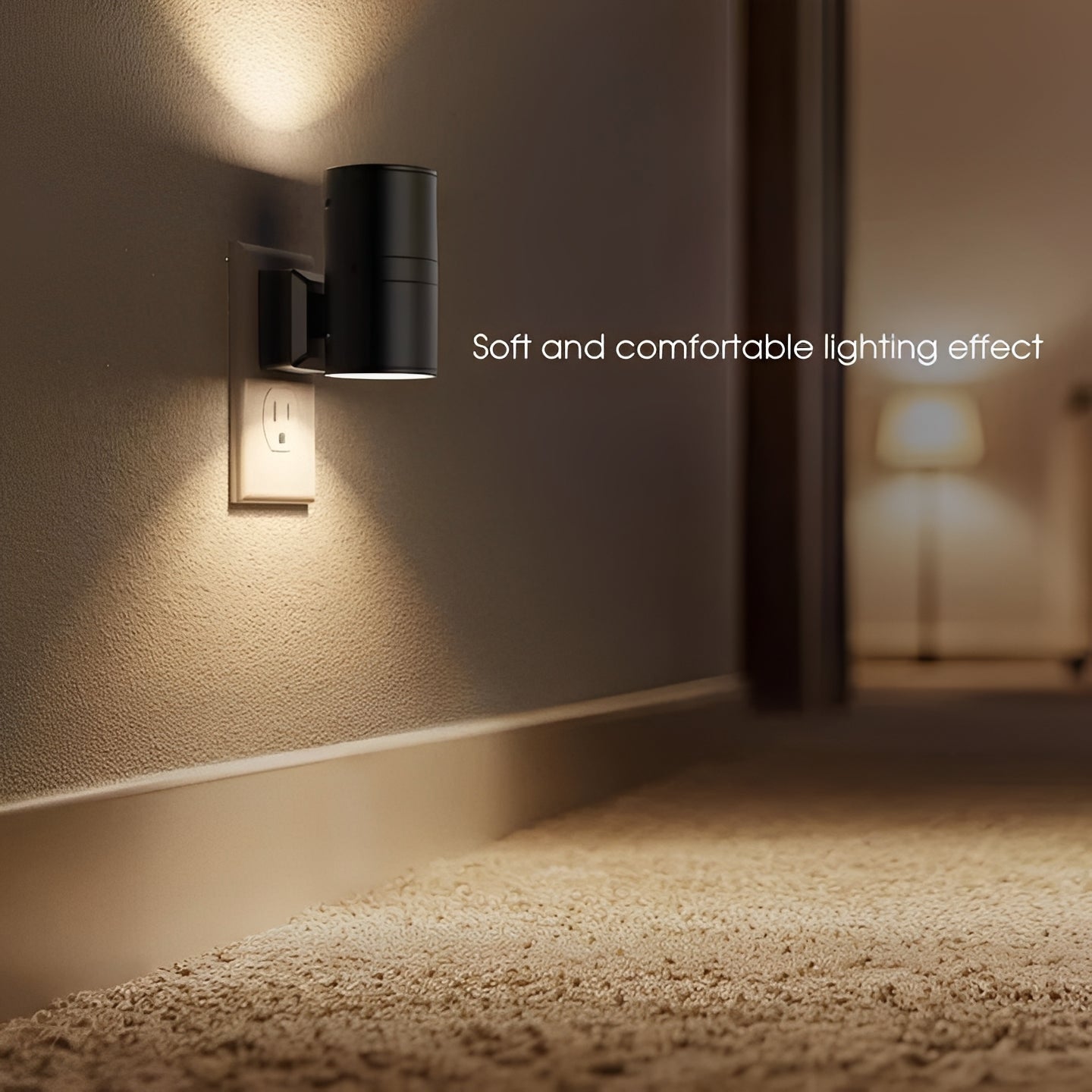 LED Night Light with Automatic Dusk Sensor and Dual Brightness Modes