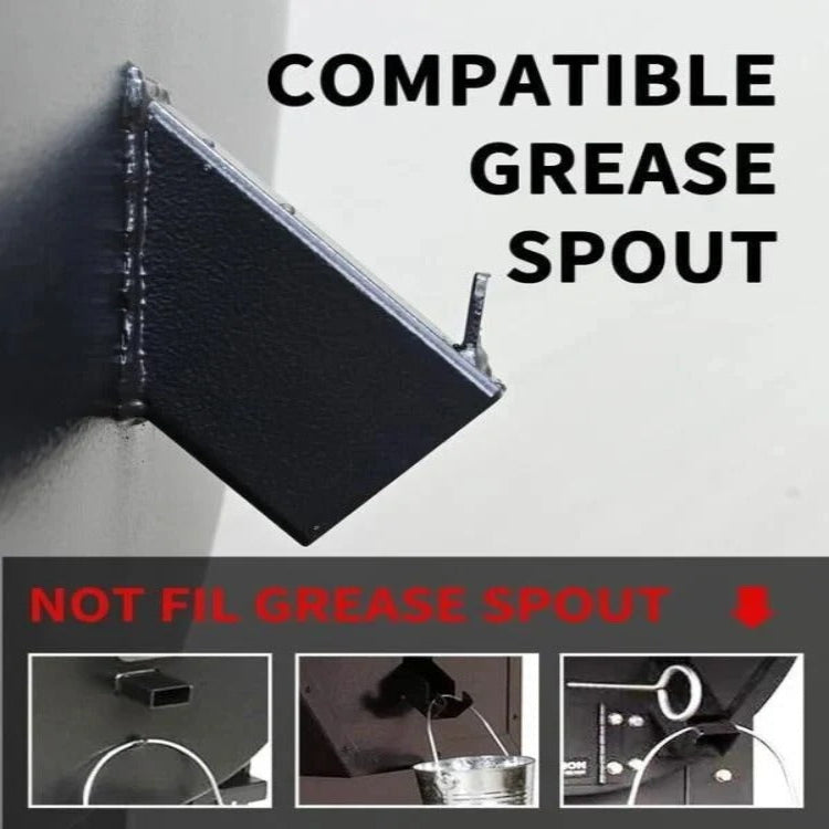 Sealed Grease Collector with Reusable Liner and Tight Fitting Lid for Pellet Grills