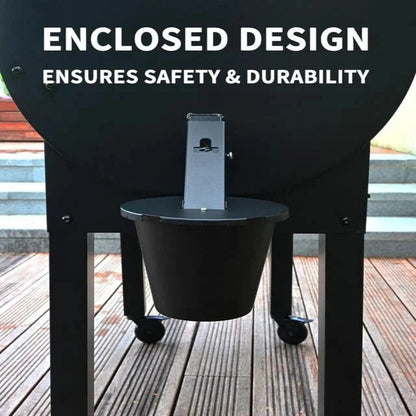 Sealed Grease Collector with Reusable Liner and Tight Fitting Lid for Pellet Grills