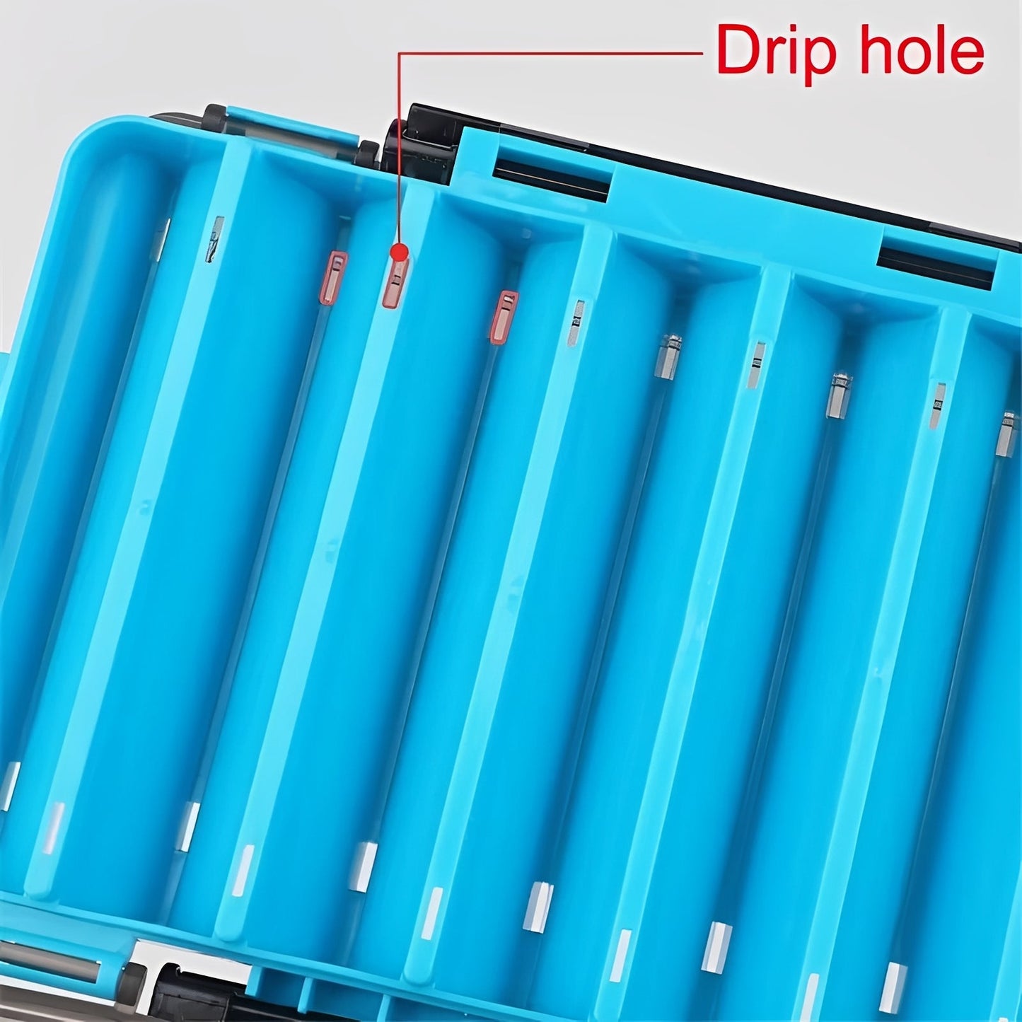 Double Sided Fishing Tackle Box with Transparent Lids and Locking Latches