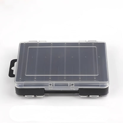 Double Sided Fishing Tackle Box with Transparent Lids and Locking Latches
