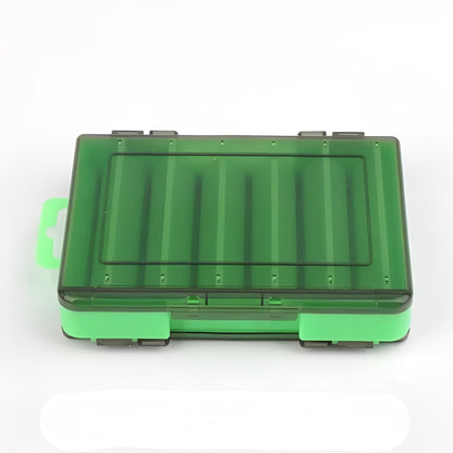 Double Sided Fishing Tackle Box with Transparent Lids and Locking Latches