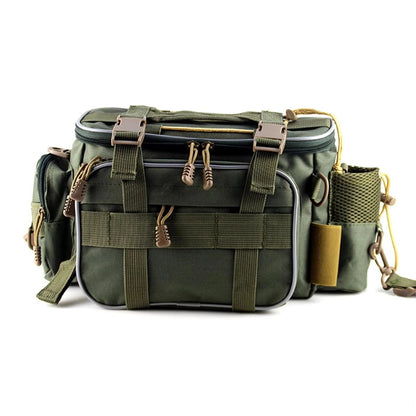 Fishing Tackle Bag with Adjustable Carry Straps and Side Tool Pockets