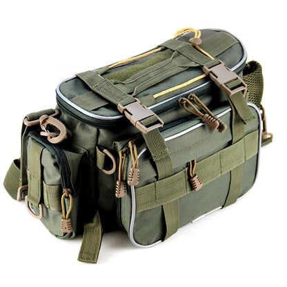 Fishing Tackle Bag with Adjustable Carry Straps and Side Tool Pockets