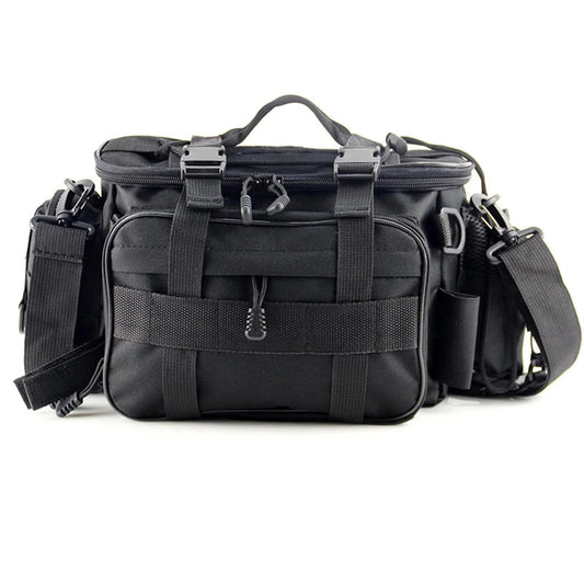 Fishing Tackle Bag with Adjustable Carry Straps and Side Tool Pockets