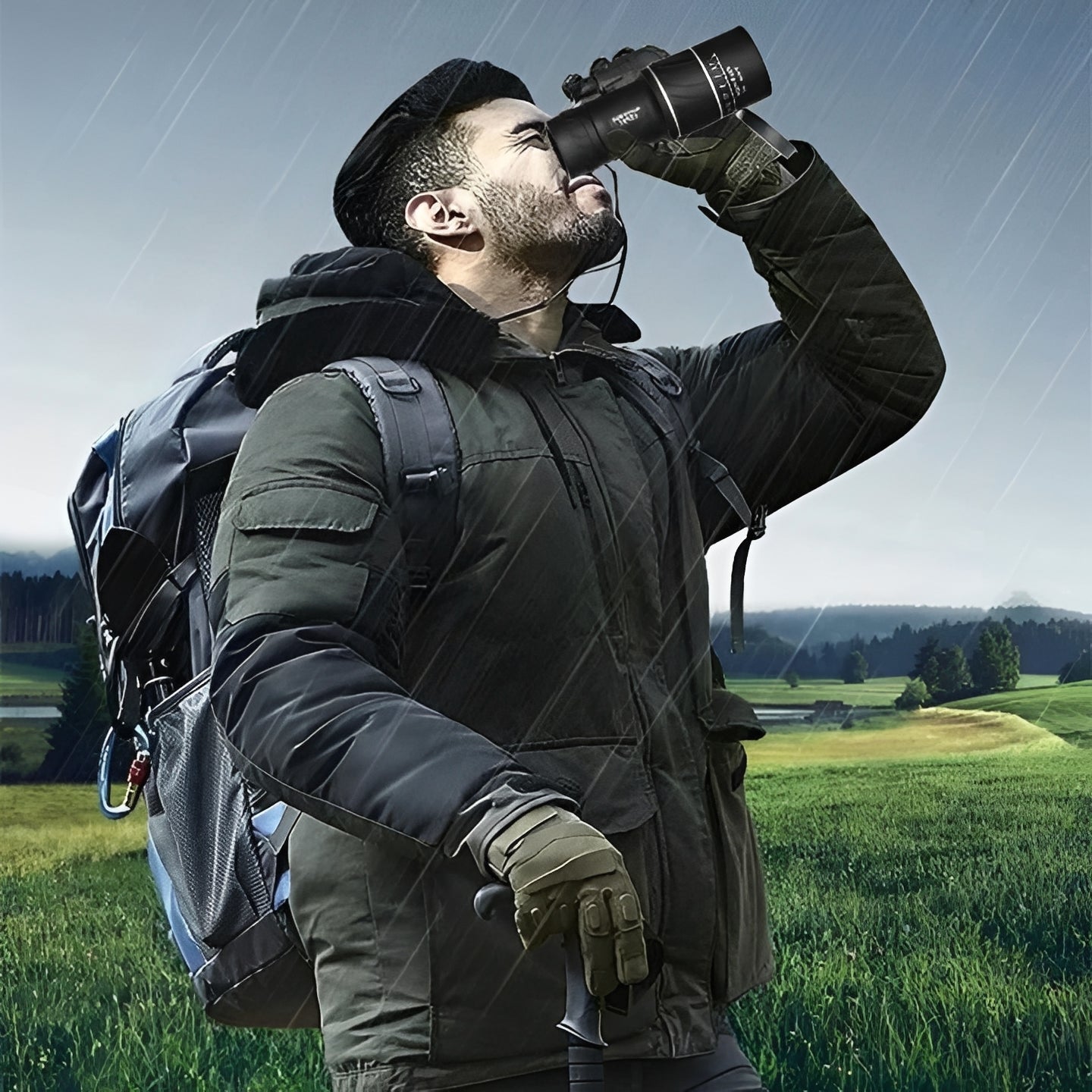 Compact Monocular with 12X Magnification and Manual Focus Ring