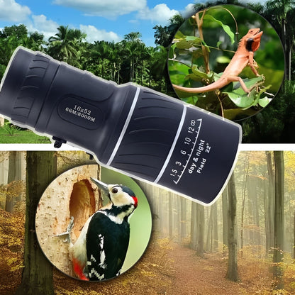 Compact Monocular with 12X Magnification and Manual Focus Ring