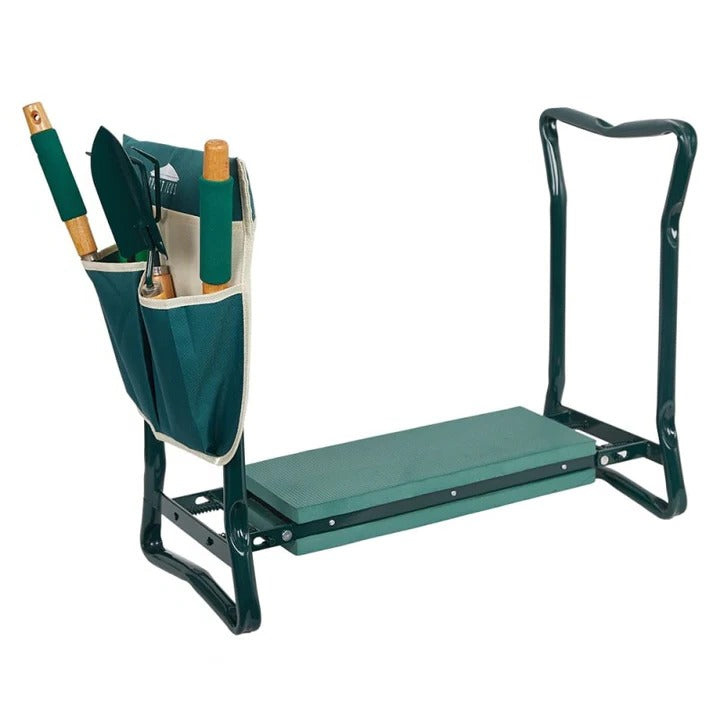 Convertible Garden Kneeler Stool with Side Handles and Tool Pouches