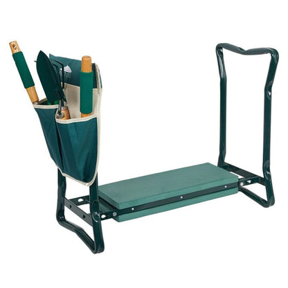 Convertible Garden Kneeler Stool with Side Handles and Tool Pouches