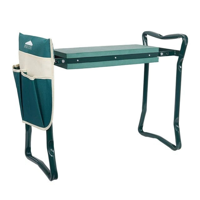 Convertible Garden Kneeler Stool with Side Handles and Tool Pouches