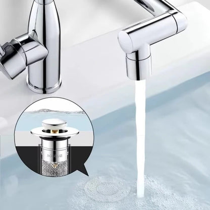 Sink Stopper with Removable Strainer Basket and Push Control for 1.3-1.5in Drains
