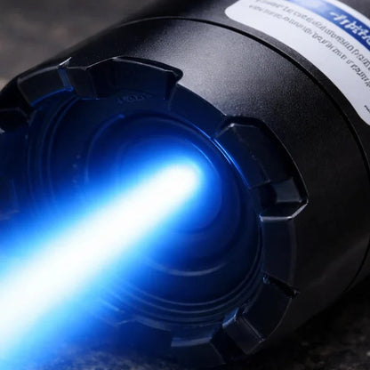 Blue Laser Torch with Rotatable Zoom Lens and Fire Starting Capability