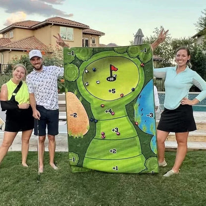 Sticky Ball Toss Game Mat with Printed Scoring Zones and Carry Bag