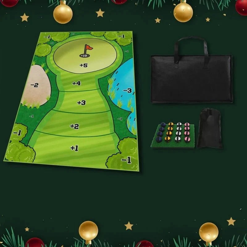 Sticky Ball Toss Game Mat with Printed Scoring Zones and Carry Bag