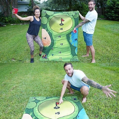 Sticky Ball Toss Game Mat with Printed Scoring Zones and Carry Bag