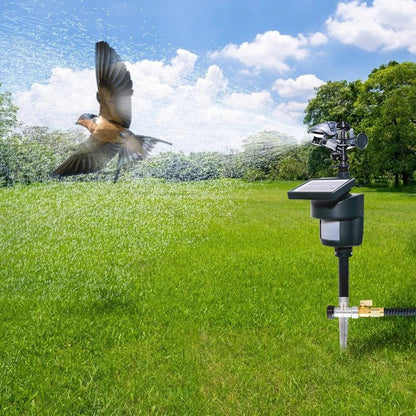 Motion Activated Garden Sprinkler with Solar Panel and 30ft Detection Range