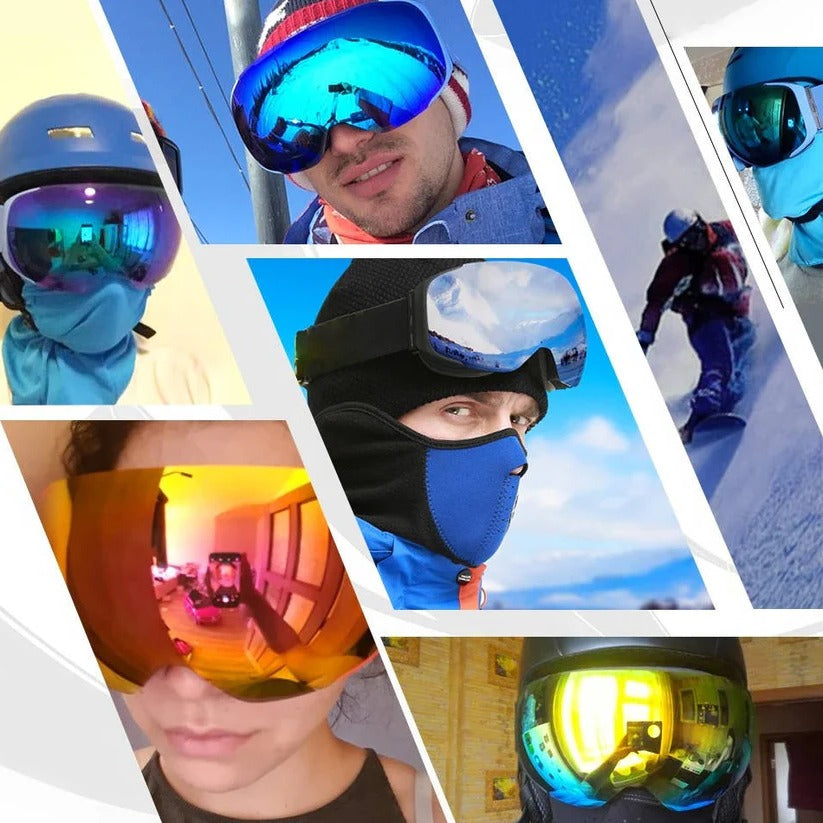 Magnetic Quick Swap Ski Goggles with Mirror Lens and Yellow Low Light Lens