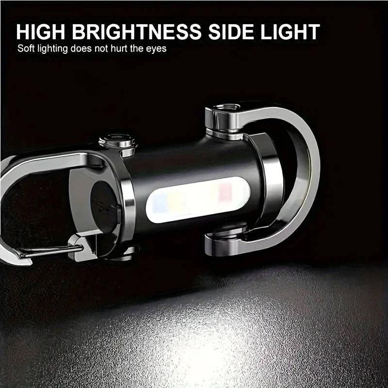 Keychain Flashlight with Six Light Modes and COB LED Bulbs