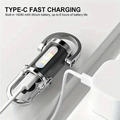 Keychain Flashlight with Six Light Modes and COB LED Bulbs