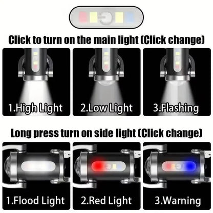 Keychain Flashlight with Six Light Modes and COB LED Bulbs
