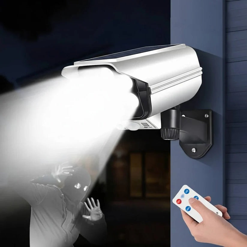 Motion Sensor Solar Floodlight with 360 Degree Rotation and Wireless Remote, 2000 Lumens