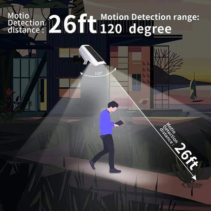 Motion Sensor Solar Floodlight with 360 Degree Rotation and Wireless Remote, 2000 Lumens