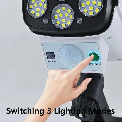 Motion Sensor Solar Floodlight with 360 Degree Rotation and Wireless Remote, 2000 Lumens