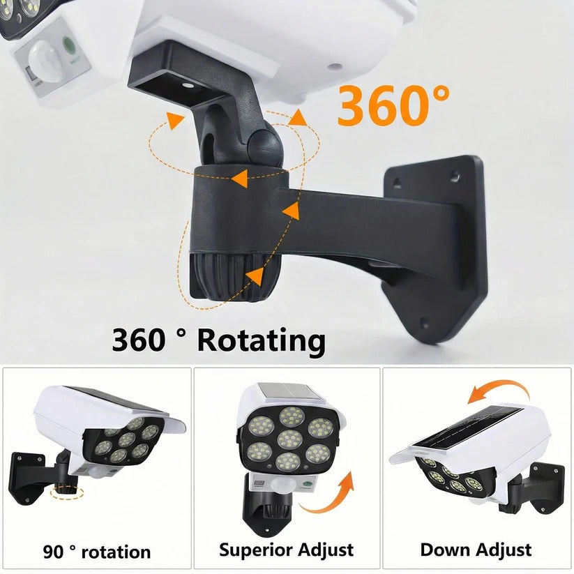 Motion Sensor Solar Floodlight with 360 Degree Rotation and Wireless Remote, 2000 Lumens