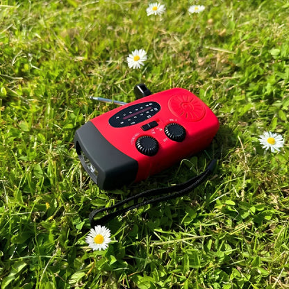 Emergency Radio with Hand Crank Power and LED Flashlight
