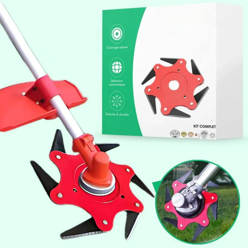Universal Trimmer Head with Fast Lock Attachment and Shock Resistant Design, Multi-Terrain Cutting