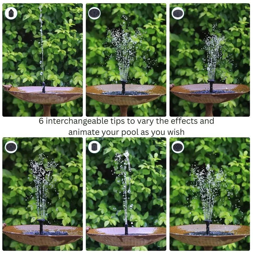 Solar Floating Water Fountain with Automatic Pump and Solar Panel for Ponds
