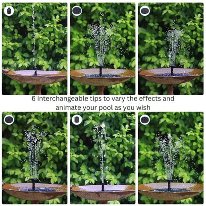 Solar Floating Water Fountain with Automatic Pump and Solar Panel for Ponds
