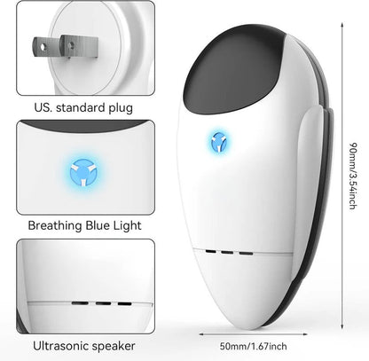 Ultrasonic Frequency Emitter with Dual Chip Technology and Blue Indicator Light, 4 Pack