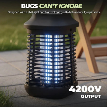 Plug-In Electric Insect Zapper with 4200V Grid and Removable Tray for Indoor Outdoor Use