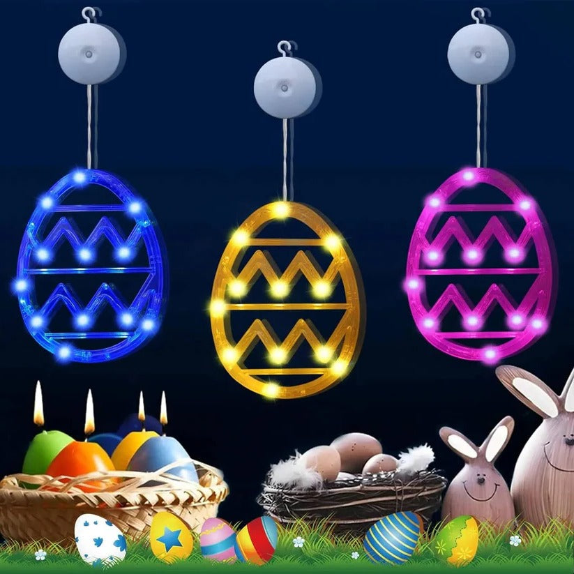 Easter Egg LED String Light with Suction Cup Mount for Windows and Doors