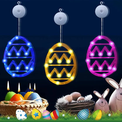 Easter Egg LED String Light with Suction Cup Mount for Windows and Doors