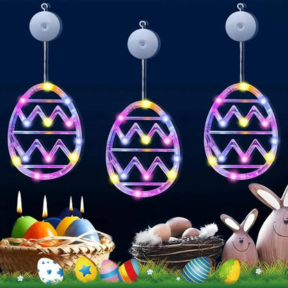 Easter Egg LED String Light with Suction Cup Mount for Windows and Doors