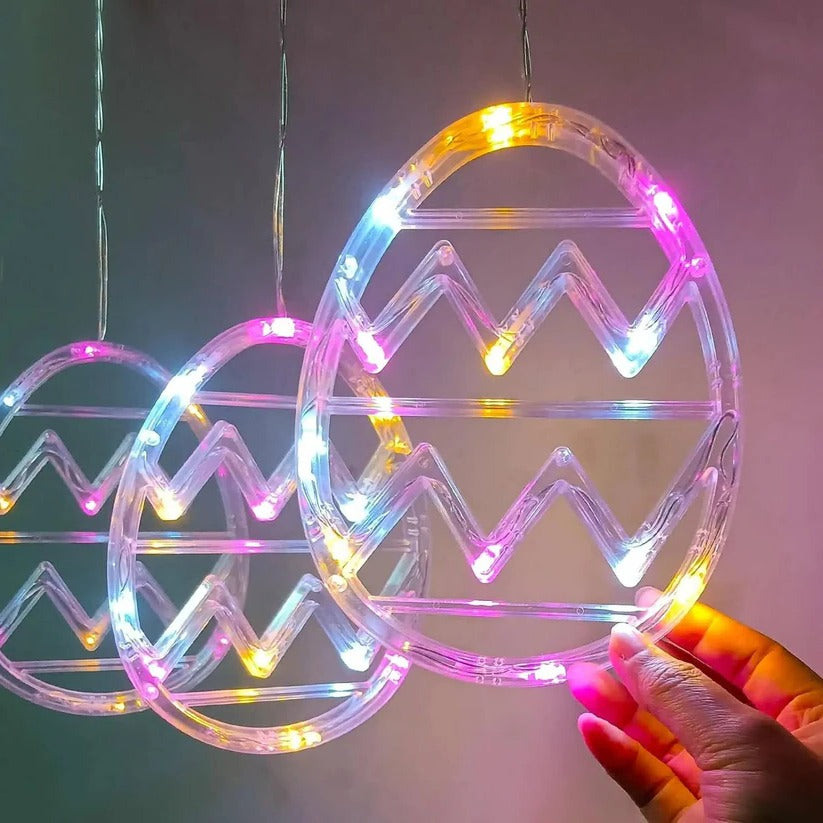 Easter Egg LED String Light with Suction Cup Mount for Windows and Doors