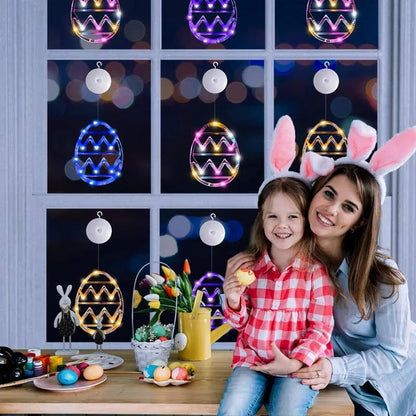 Easter Egg LED String Light with Suction Cup Mount for Windows and Doors