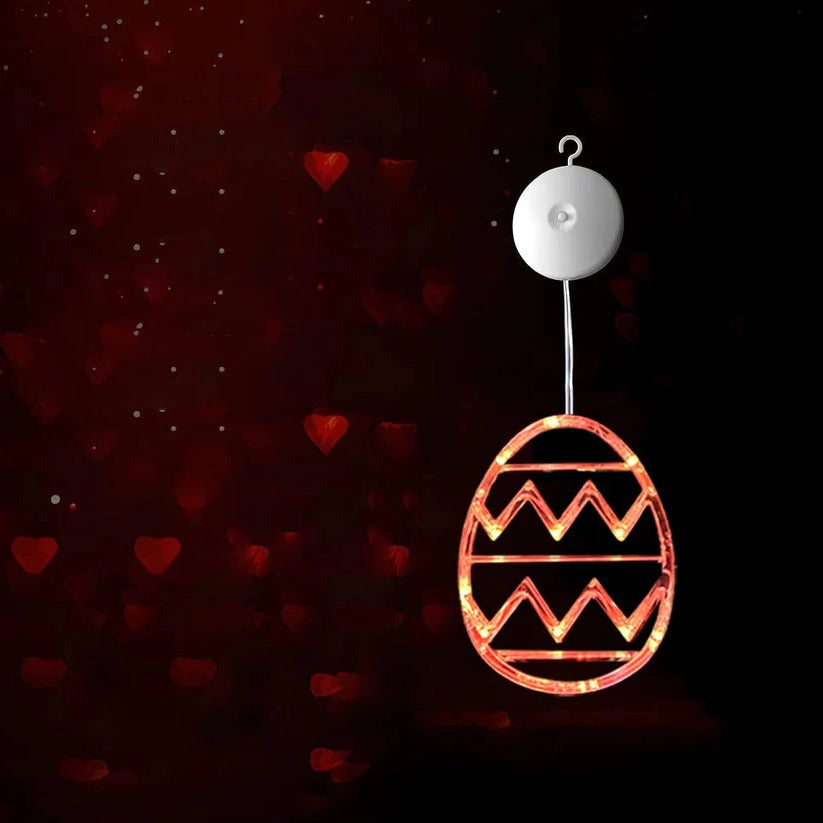 Easter Egg LED String Light with Suction Cup Mount for Windows and Doors