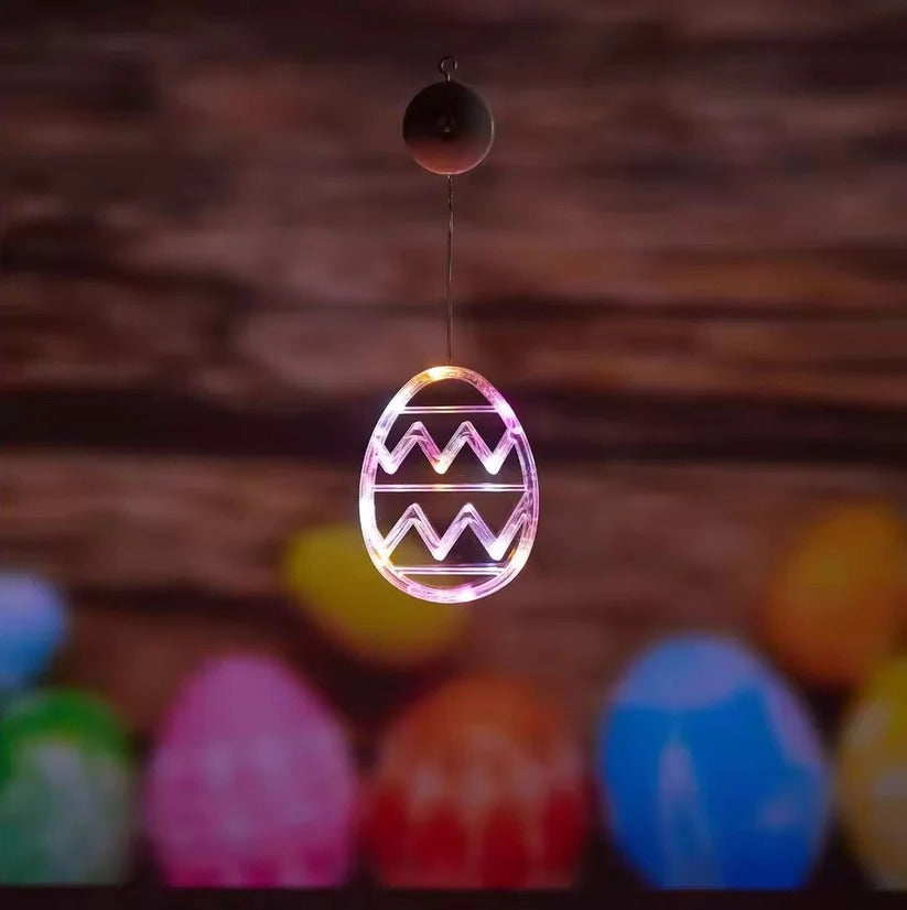 Easter Egg LED String Light with Suction Cup Mount for Windows and Doors