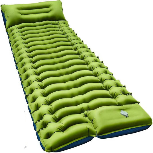Self Inflating Camping Pad with Integrated Pillow and Wave Chamber Design, 1.5 Pounds